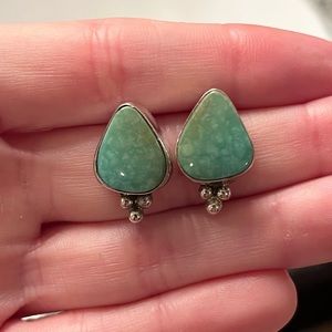 Genuine turquoise earrings